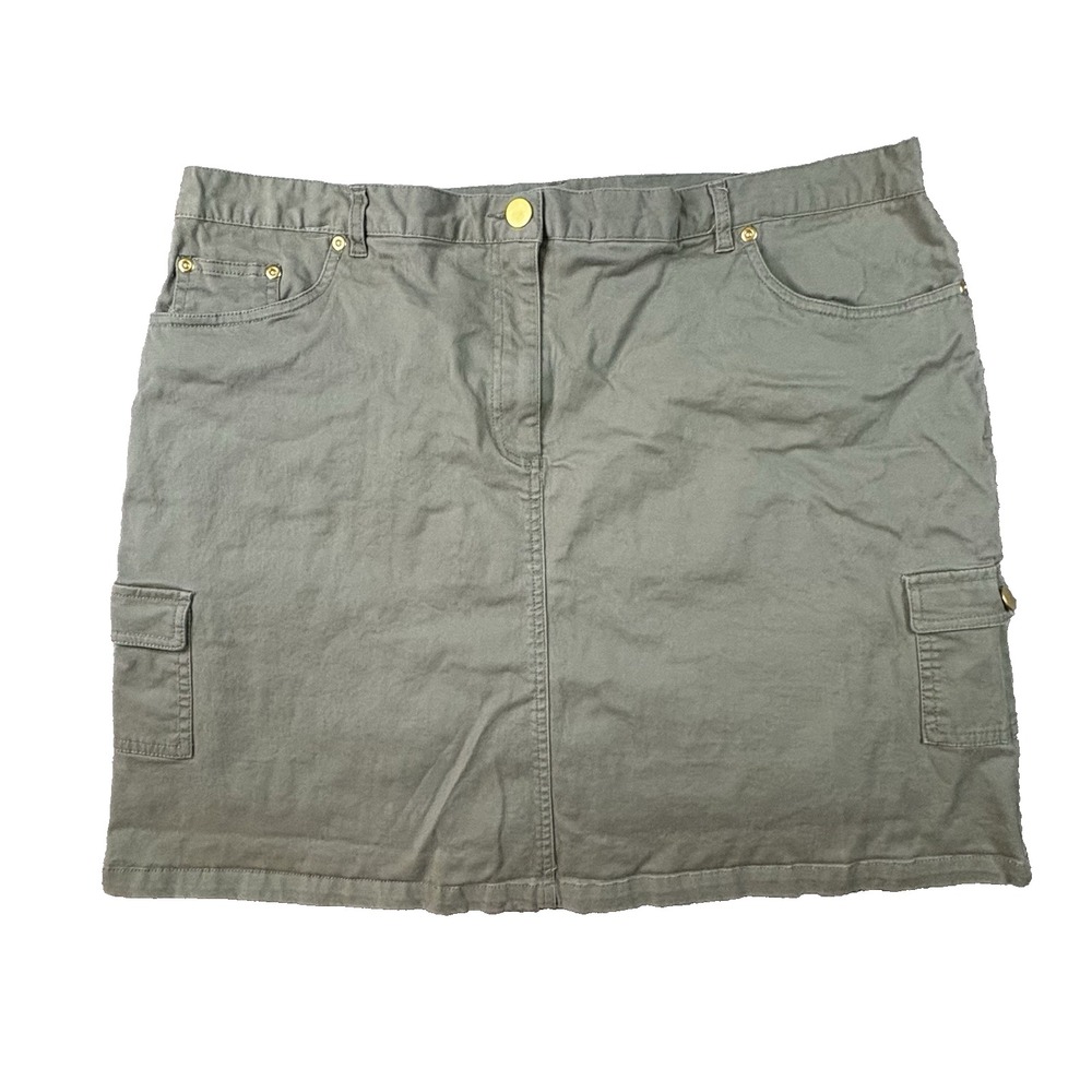 Heart of Palm Women's 16 (37x18.75) Green Cargo Stretch Utility Pockets Skort